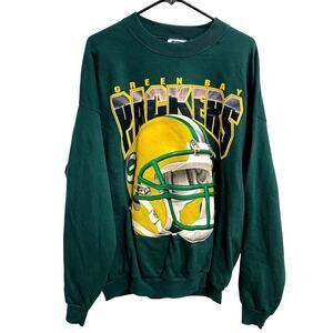 Vintage 90s Men's Green Bay Packers NFL Football Team Crewneck‎ Sweater Size 2XL